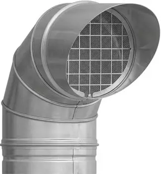 Schiedel Prima Plus Ausblasbogen 90° mit Vogelschutzgitter, einwandig, Ø 200mm (152702)