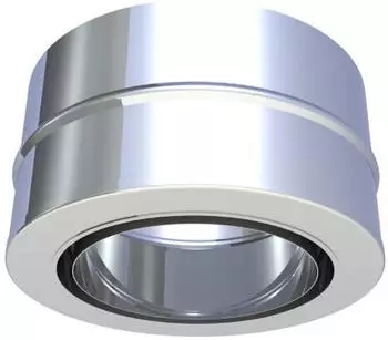 Jeremias Übergang EW-FU/DW-FU mit integriertem Wandfutter, gerade, Ø100mm (DW37GWF100)
