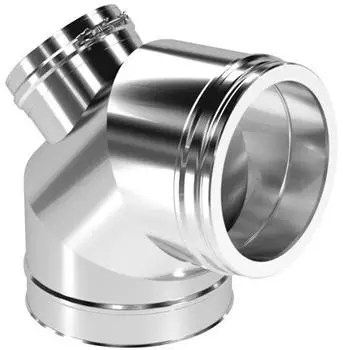 Schiedel ICS Bogen 90° mit Revisionsverschluss, doppelwandig, Festbrennstoffe, Ø230mm (153424)