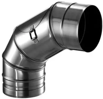 Schiedel Prima Plus Bogen 0-90° drehbar mit Reinigungsöffnung, einwandig, Ø80mm (106451)