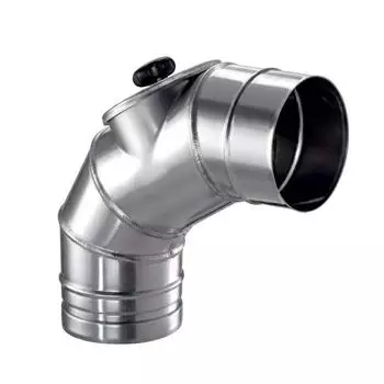 Schiedel Prima Plus Bogen 90° mit Revisionsverschluss, einwandig, Ø250mm (108725)