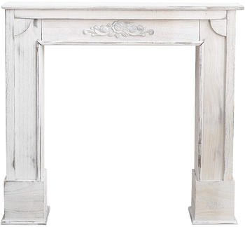 Rebecca Mobili Kaminrahmen Holz 100 x 105 x 21 cm vintage-wei&szlig;