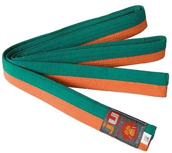 Ju Sports Budogürtel orange/grün (halb/halb)
