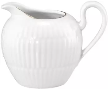 Seltmann Weiden Amina Milchkännchen 170ml, weiß mit Goldrand, Porzellan