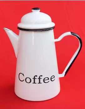 DanDiBo Kaffeekanne 578TB emailliert 22cm, weiß (57800)