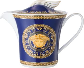Rosenthal meets Versace Medusa Teekanne 6 Pers. blau