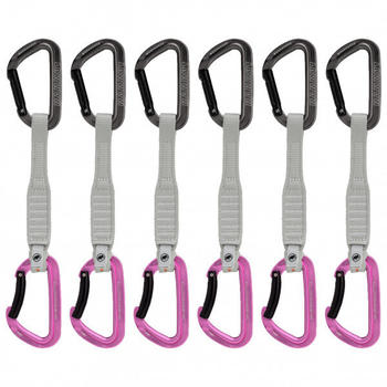 Mammut Workhorse Keylock Quickdraws Express-Set, Gr. 17 cm Straight / Bent Gate, grau (Grey/Pink)