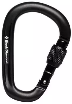 Black Diamond Pearlock Screwgate Carabiner - HMS-Karabiner schwarz Black