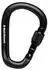 HMS-Karabiner schwarz Black: Black Diamond Pearlock Screwgate Carabiner