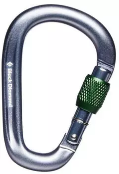 Black Diamond Pearlock Screwgate Carabiner - HMS-Karabiner bunt Gray