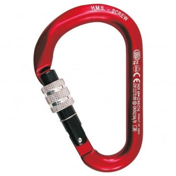 Kong HMS Classic Screw Sleeve - HMS-Karabiner rot (Red / Black / Silver)