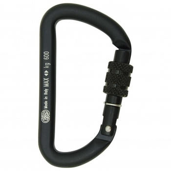 Kong Mini D Screw Sleeve - Materialkarabiner schwarz (Black)