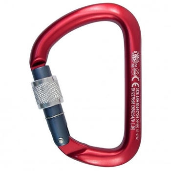 Kong X-Large Alu Screw - Schraubkarabiner rot (Red / Grey / Silver)