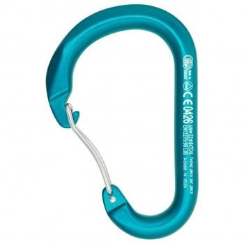 Kong Paddle Wire Bent Gate - Schnappkarabiner türkis (Blue)