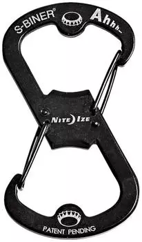 Nite Ize S-Biner Ahhh Doppelkarabiner Edelstahl Flaschenöffner (NI-SBO-03-01)