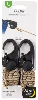Nite Ize CamJam Schnurspanner Kunststoff Schwarz 2er-Pack (NCJ-25-2R3)