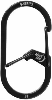 Nite Ize G-Series #2 Dual-Chamber-Karabiner, Schwarz (GS2-01-R6)