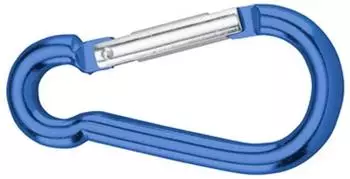 Dörner + Helmer Karabinerhaken Aluminium blau eloxiert 60mm (4815704)