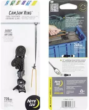 Nite Ize CamJam Ringschnurspanner mit Gurtbandschlinge 30,5cm (CJRWS-09-R3)