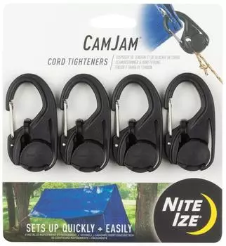 Nite Ize CamJam Seilspanner Kunststoff, 4er-Pack (NCJ-01-4R3)