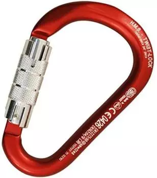 Kong HMS Classic Kletterkarabiner Aluminium, rot, Twist Lock (K786MG0RPPKK-UNIT)