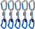 Mammut 5er Pack Crag Indicator Express Set 10cm silver/blue