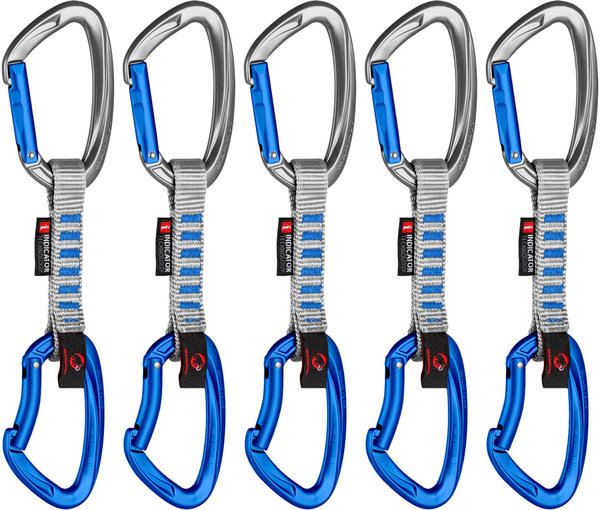 Mammut 5er Pack Crag Indicator Express Set 10cm silver/blue