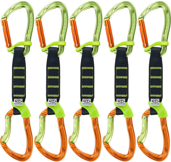 Climbing Technology Nimble EVO Pro NY 12 cm 5er Pack Express-Set (12cm, orange-green)