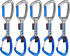 Mammut Sport Group Mammut 5er Pack Crag Indicator Wire Express Sets Straight Gate/Wire Gate silver-ultramarine 10 cm