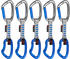 Mammut Sport Group Mammut 5er Pack Crag Indicator Express Sets Straight Gate/Bent Gate silver-ultramarine 10 cm