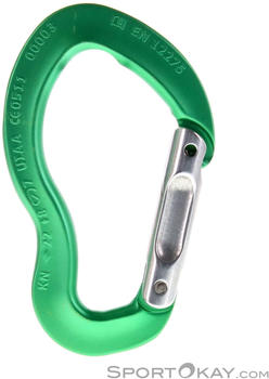 AustriAlpin Micro Straight Snapgate Carabiner green anodized