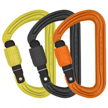 DMM Shadow - Verschlusskarabiner Screwgate 3-Pack Lime/Orange/Purple