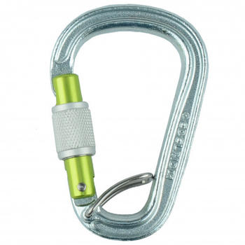 Edelrid HMS Bruce Steel Screw FG II - HMS-Karabiner grau Silver