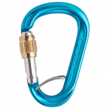 AustriAlpin HMS Rondo Alu Schrauber Selfie - HMS-Karabiner blau Azurblau Eloxiert