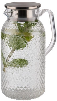 APS Saft- / Wasserkanne, &Oslash; 11,5 cm, H: 24 cm, 1,8 Liter, Polycarbonat, transparent - transparent Silikon 10693