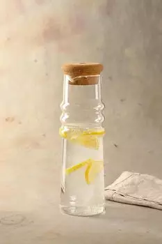 Leonardo SOLE Karaffe Borosilikatglas mit Korkdeckel 900ml (057171)