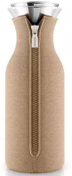 Eva solo Kühlschrank-Karaffe mit gewebtem Überzug Caramel cream