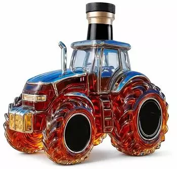 Deggelbam Bulldog Traktor Glaskaraffe 300ml (Whisky-/Schnapskaraffe)