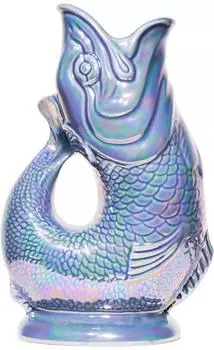 Gluckigluck Wasserkaraffe Fisch-Design blaugrau 1,2L (Gluggle Jug)