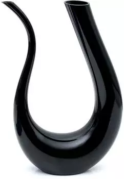Intirilife Wein-Dekanter U-Form 750ml, Glas, schwarz (IL-101312)