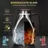 LuxusKollektion Glaskaraffe mit Deckel 1,8L, schwarz