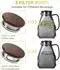 LuxusKollektion Glaskaraffe mit Deckel 1,8L, schwarz