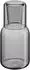 Cilio Lorenzo Wasserkaraffe mit Trinkglas, mundgeblasen, Borosilikatglas grau, 750ml