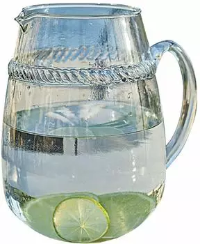 Loberon Krug Beiras, mundgeblasenes Glas, klar (23095-19-1)