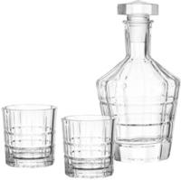 LEONARDO Gl&auml;ser-Set "SPIRITII" 3-teilig (1 Karaffe, 2 Gl&auml;ser), Reliefoptik