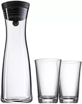 WMF Wasserkaraffe 1,0 l Basic 2 Gl&auml;ser