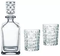 Nachtmann Boss Nova Whiskyset 3tlg., Karaffe + Whiskyglas, Whiskybecher, Whiskeyglas,