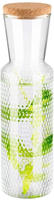 APS Glaskaraffe DOTS, 0,9 Liter, glasklar inkl. Deckel aus Kork, Glas mit