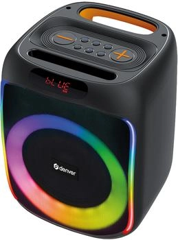 Denver Bluetooth Party-Lautsprecher Schwarz mit LED (BPS-165)