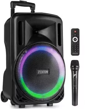 Fenton FT12LED MK2 Bluetooth Party-Lautsprecher 700W, 12" Woofer, LED, Akku (170.162)
